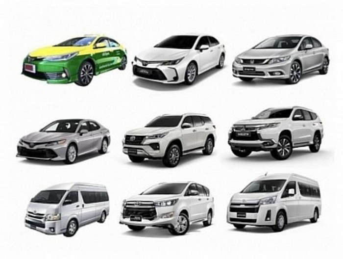 รถแท็กซี่ คันใหญ่ รถยนต์ private SUV Van รถตู้